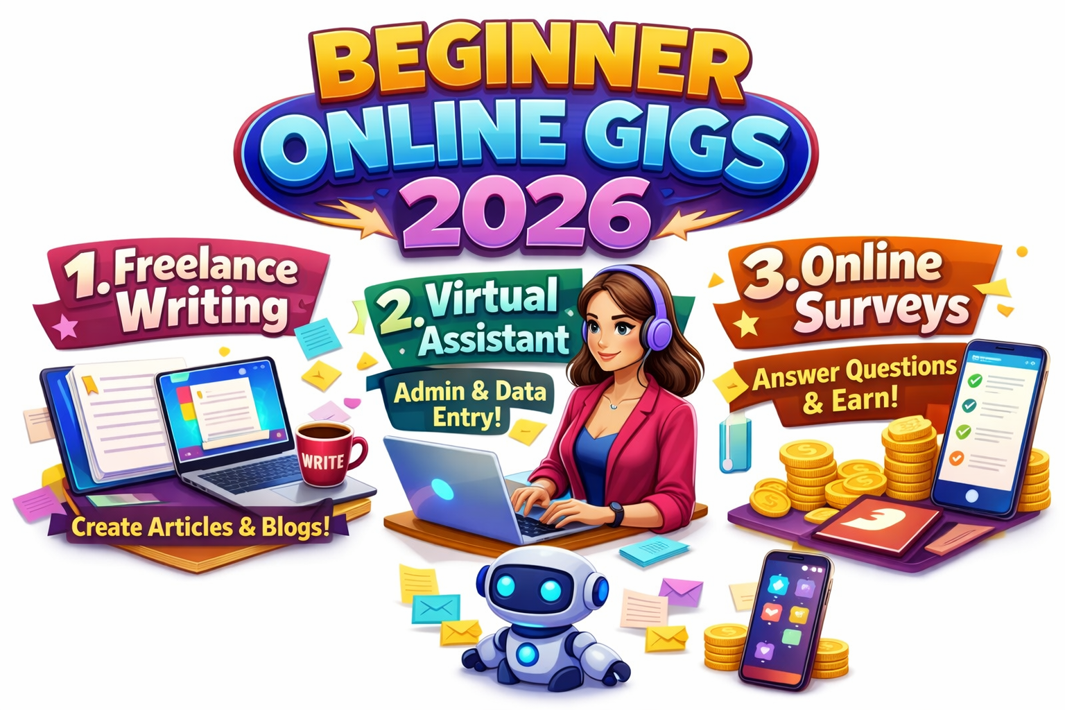 3 Beginner Gigs That Actually Work in 2026