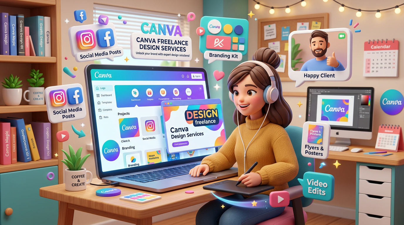 Income Stream 1: Canva Freelance Design Services