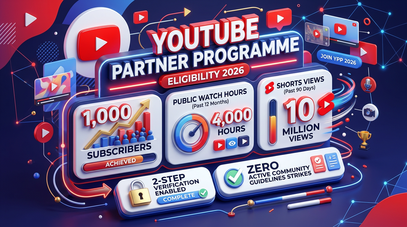 The YouTube Partner Programme — Eligibility in 2026